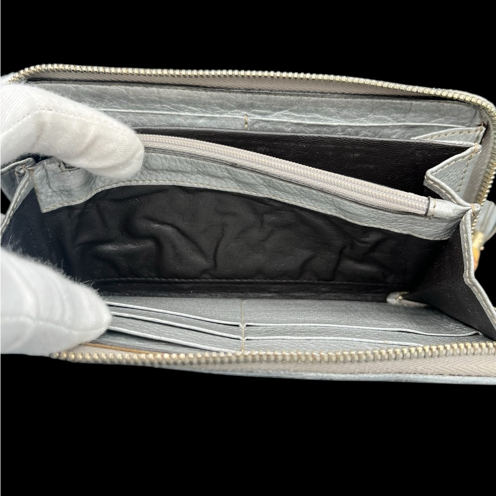 Gucci GG Canvas & Leather Long Wallet w/ Bamboo Zipper Pull - Picture 7 of 10